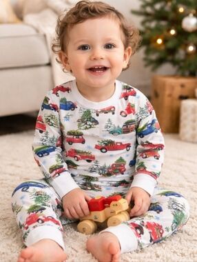 ✨ Hart + Land Organic Cotton Holiday Pajama Set | 18–24M